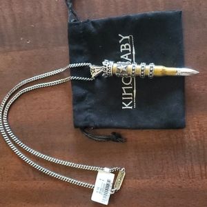 King baby studio 30-06 bullet necklace, with 24" curb chains. new with tags.